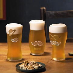 ISHIZUKA ADERIA gentle beer glass-bow tie 420ml - J Mart