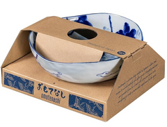 Omotenashi Aizome Budou Serving Bowl in Gift Box 20.5cm