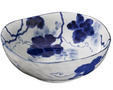 Omotenashi Aizome Budou Serving Bowl in Gift Box 20.5cm