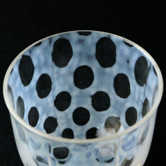 Hirota Taisho Roman glass cold tea polka dots 140ml - J Mart