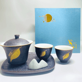 JDZ 2 cup 1 tea pot with cane - J Mart