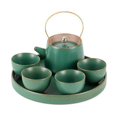 JDZ 4 cups 1 pot with travel bag Gold Handle - J Mart