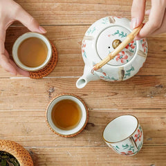 JDZ 4 cups 1 Tea pot Blue Cloud - J Mart