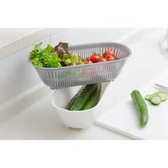 Long Colander and Bowl Set grey