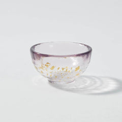Hirota glass sake cup gold leaf (purple) 55ml - J Mart