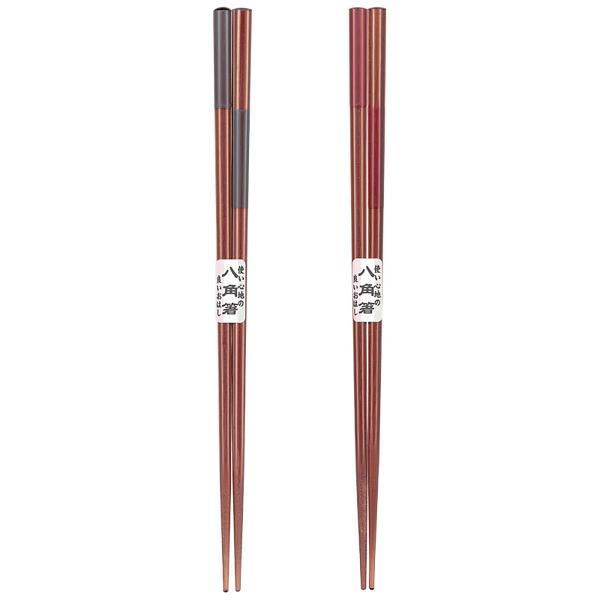 Octagonal Mocha bamboo chopstick 23cm 1 piece (available in two colors) - J Mart