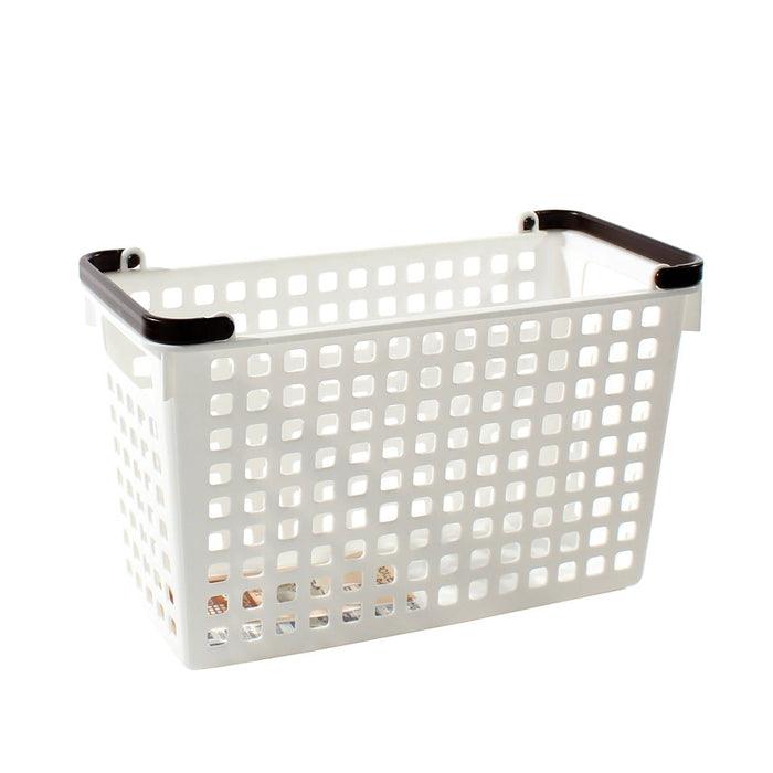 Basket-w/Handles Brown 12.5x26x16.5cm - J Mart