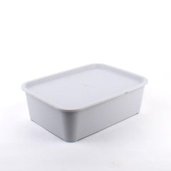Storage Box with Lid Grey - J Mart