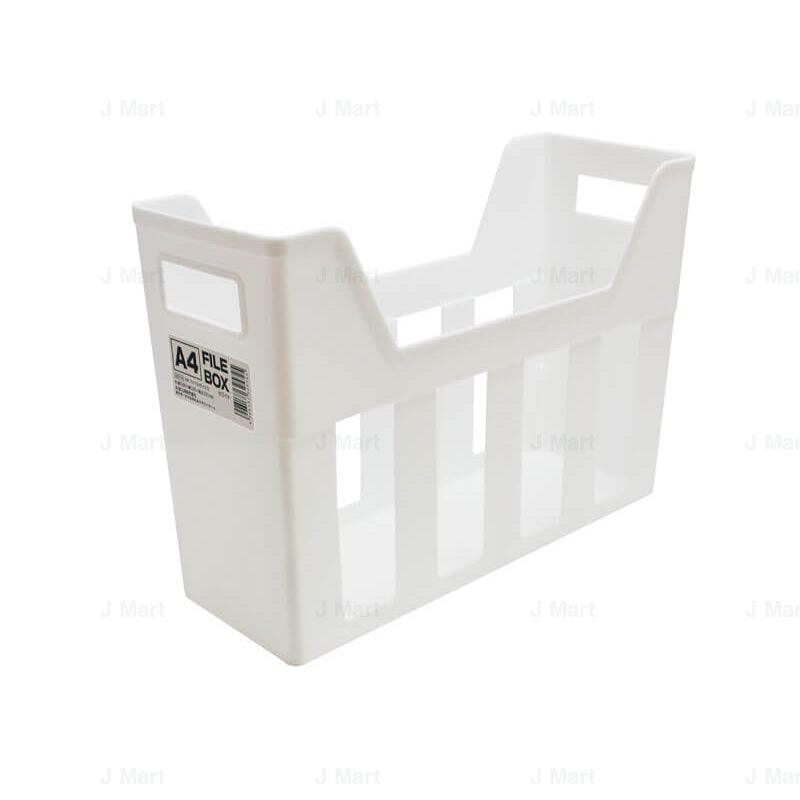File case A4 file box white document organization - J Mart