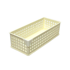 Ivory Slim Stackable Storage Basket - J Mart