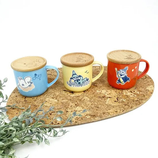 Moomin Mug with Wooden Coaster 350ml (Snufkin)