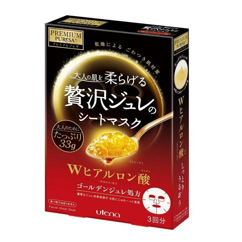 Utena premium puresa golden jelly mask double hyaluronic acid 3 pieces