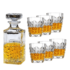 Whiskey Decanter set 7 piece - J Mart