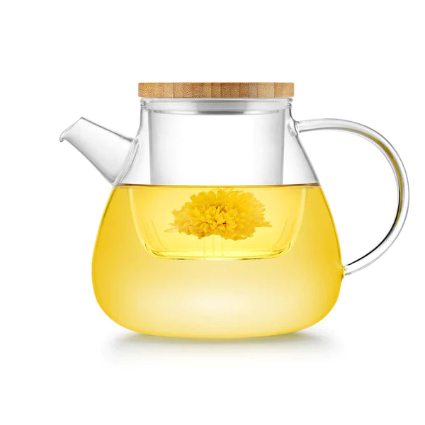 SAMADOYO glass flower teapot 900ml