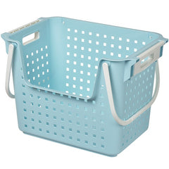 Stackable Wide Basket blue