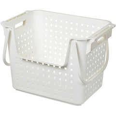 Stackable Wide Basket white