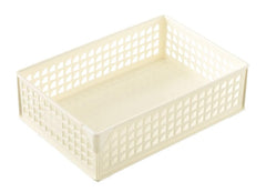 Cute Stackable Basket wide ivory