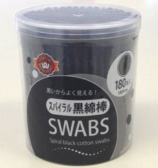 Spiral Black Cotton Swab