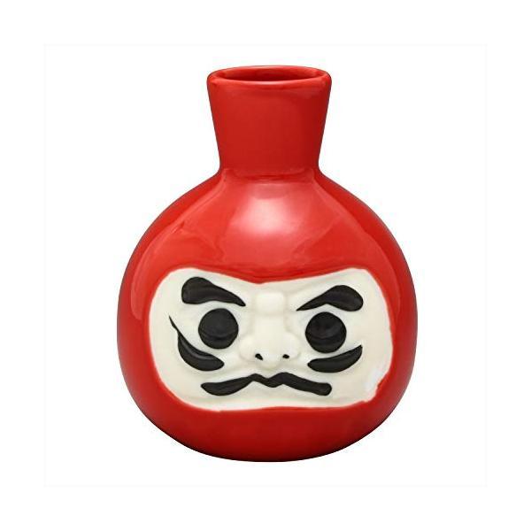 Sake Flask Daruma RED career luck - J Mart