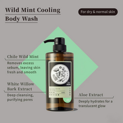Tsaio Wild Mint Cooling Body Wash for men 600ml