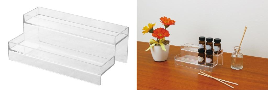 Display stand with two trays