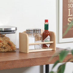 Spice rack (natural wood)
