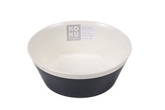 KOKU round deep plate small (steel gray)