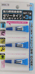 Strong instant adhesive jelly type 1g x 3P MMA-18