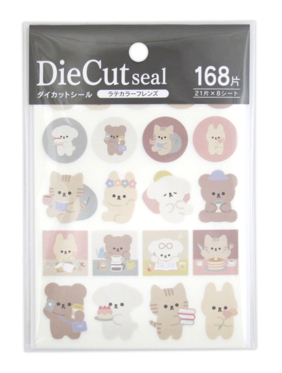 Die-cut stickers Latte Color Friends 168 pieces