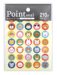 Point stickers: 210 smiling animals