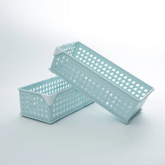 Cute Stackable Basket slim light blue