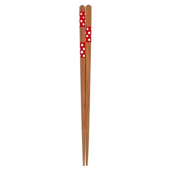 Polka dots bamboo chopstick 21cm - J Mart