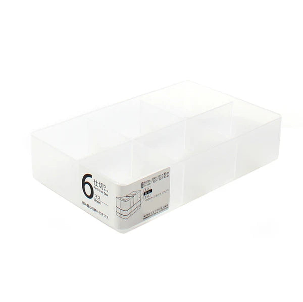 6-section Desk Organizer with Compartments clear