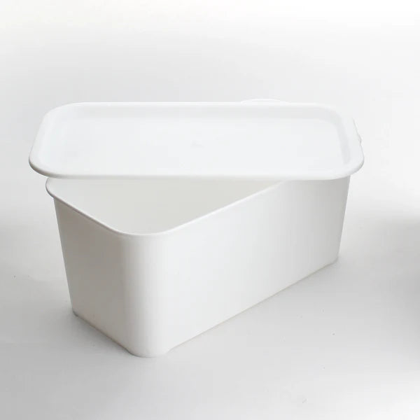 Storage Box With Lid slim white