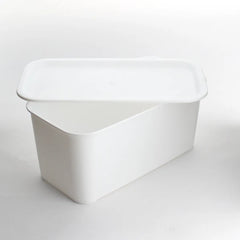 Storage Box With Lid slim white