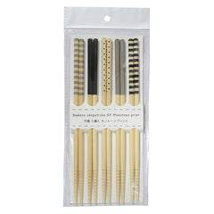 Bamboo Chopsticks monotone print 5p 22.5cm