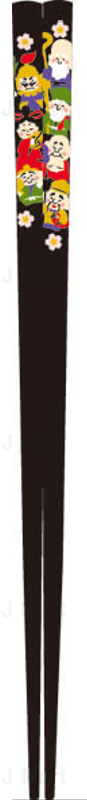 Nakano Long Life Chopsticks with Seven Lucky Gods 22.5cm