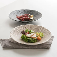 Kyo Sendan Plate ivory 24cm