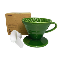 Hario V60 colour coffee dripper (dark green) for 1-4 cups
