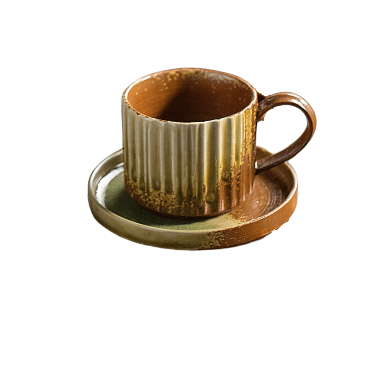 Coffee Cup with a spoon and a plate 00035 - J Mart