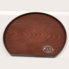 Brown half-moon shaped tray - J Mart