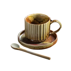 Coffee Cup with a spoon  and a plate 0003