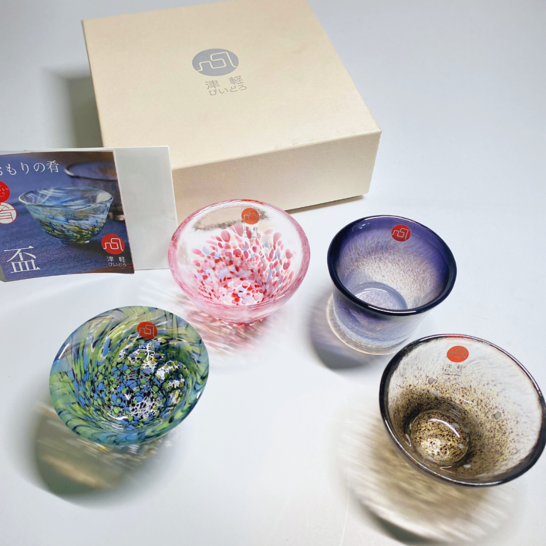 ISHIZUKA Tsugaru Fish of AOMORI sake glass set