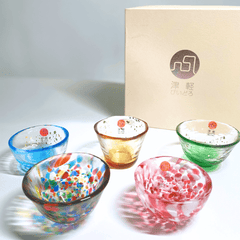 ISHIZUKA Tsugaru 5 style sake glasses set 50ml*5 - J Mart