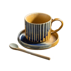 Coffee Cup with a spoon  and a plate 00037