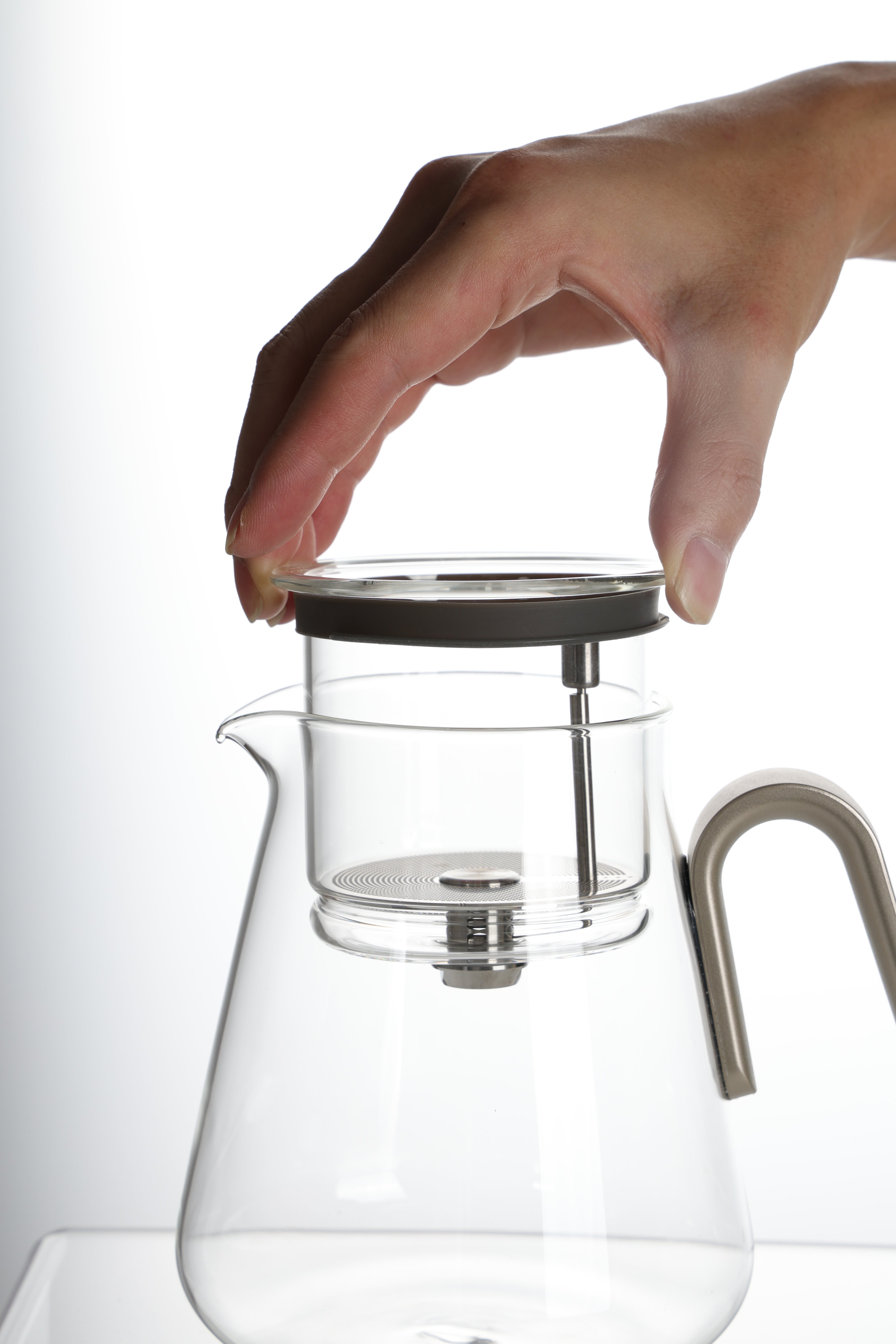 Samadoyo 800ml Bonston Piaoyi Glass Tea Pot with Glass Infuser(Gun black) BP-16A
