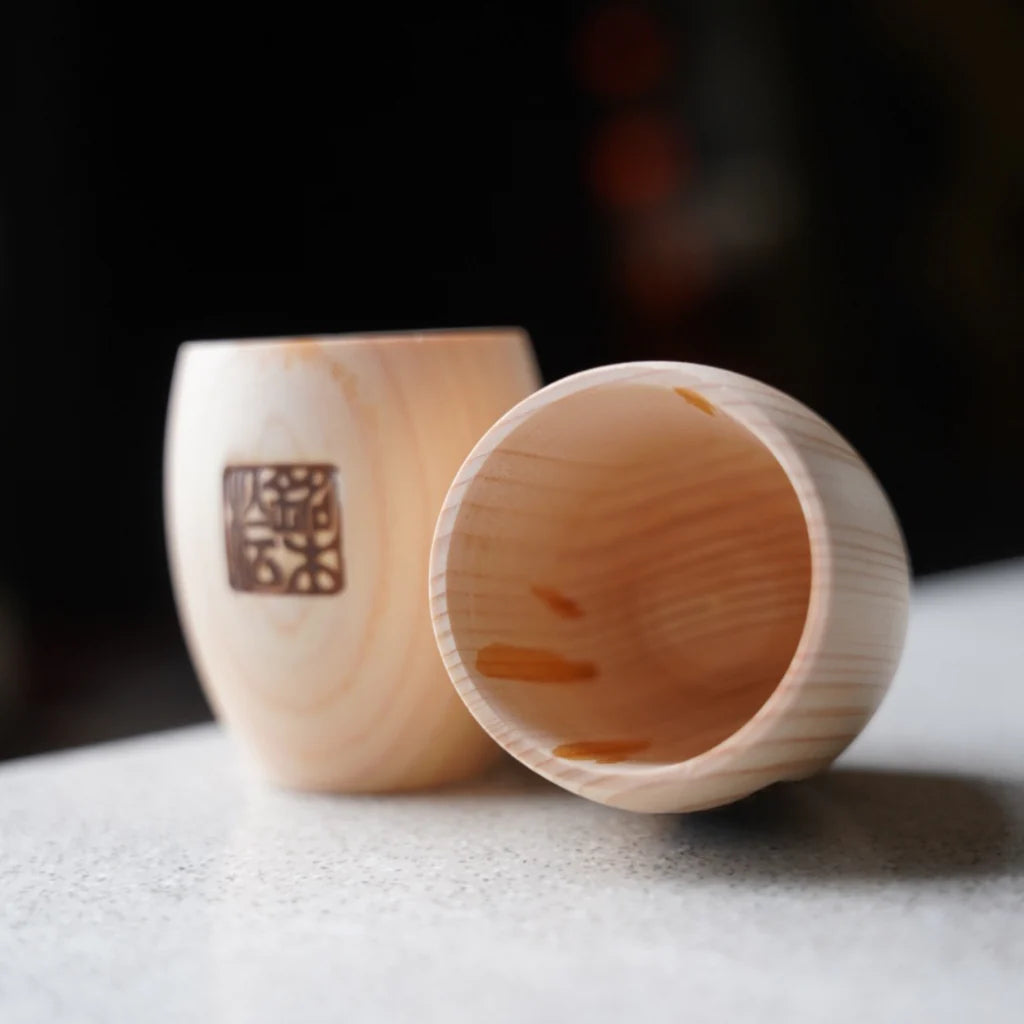HINOKI SAKE Cup Round shape
