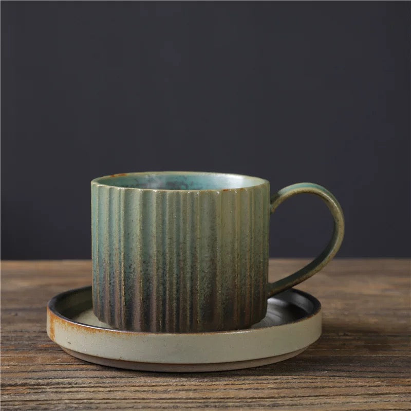 Ceramic Coffee & Saucer Set - Glaze Collection