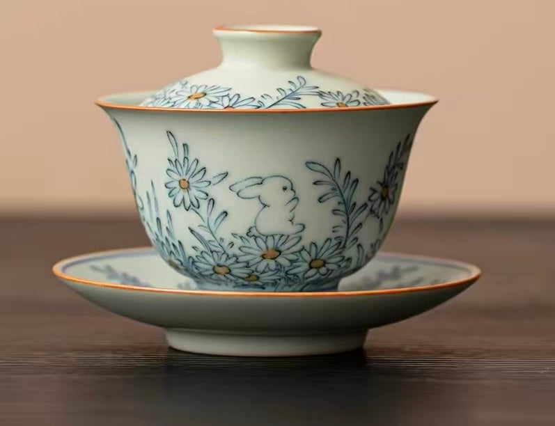 Blue and White Porcelain Gaiwan – Traditional Motif Series