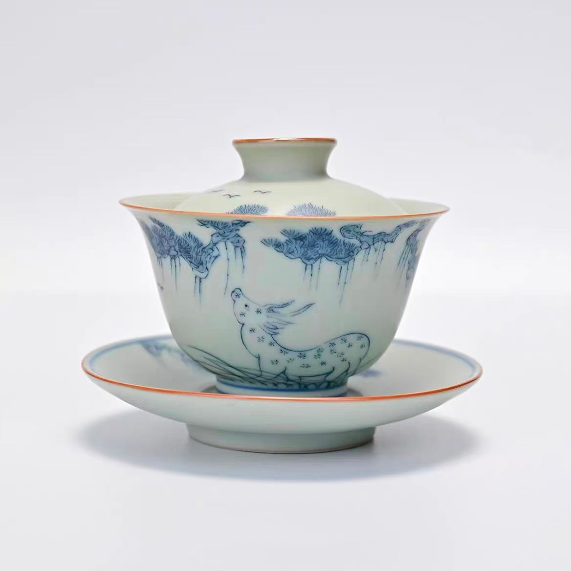 Blue and White Porcelain Gaiwan – Traditional Motif Series